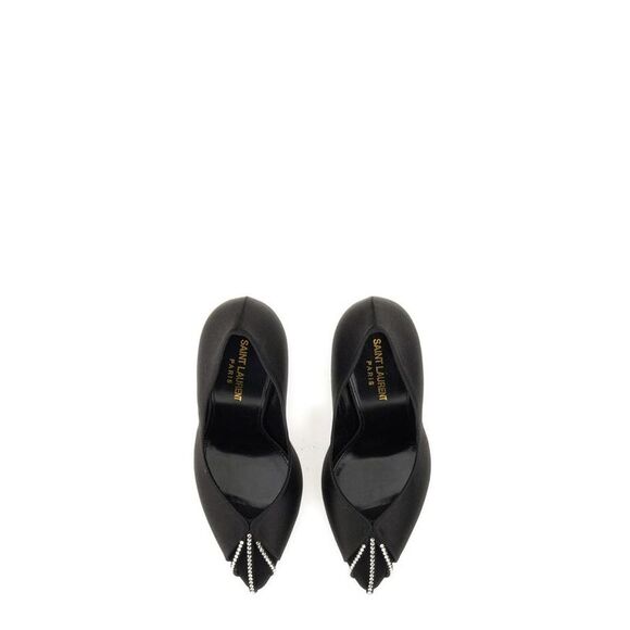 SAINT LAURENT Embellished Pointed-Toe Pumps Women BLACK - Picture 4 of 4